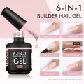CHUNSHU 6 IN 1 Extension Gel 15ML Builder Nail Gel In A Bottle Semi Permanent Rubber Base Coat Self-leveling UV Construction Gel.