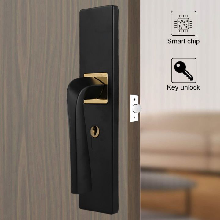 Simple Aluminum Bedroom Inside Wooden Door Silent Home Handle Lock with ...
