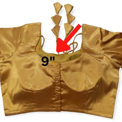 Golden%20Color%20Three%20Quarter%20Sleeve%20Blouse%20For%20Women%20-%20Image%204