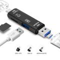 Micro SD Card Reader, 3 In 1 USB C/USB/Micro USB OTG Adapter For Macbook PC Tablets Smartphone. 
