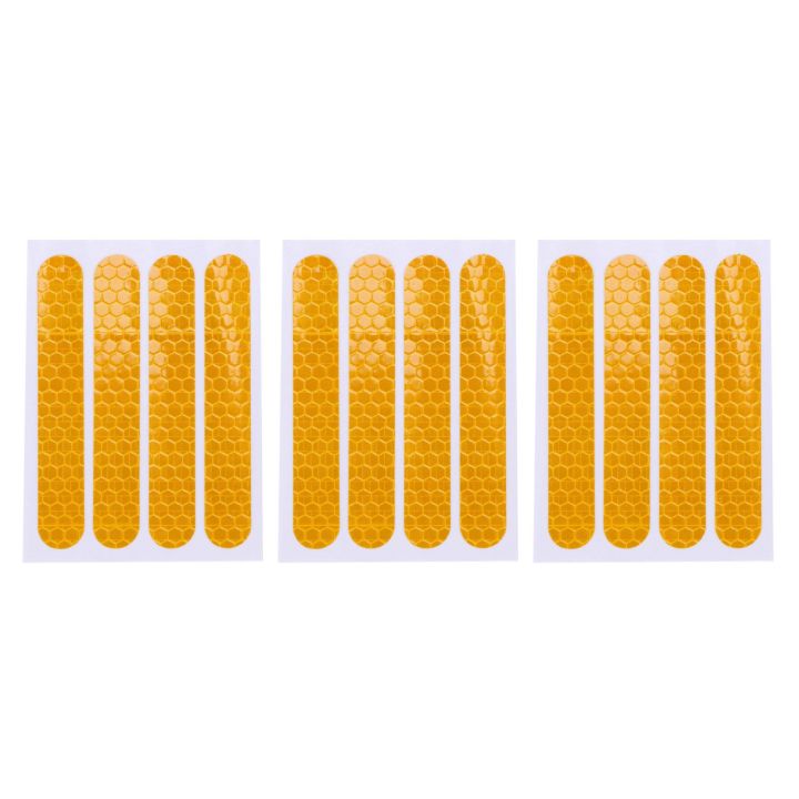 Front Rear Wheel Cover Protective Shell Reflective Sticker for Ninebot Max G30 Scooter Accessories 12PCS, Yellow