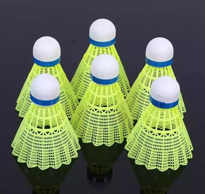 Golden%20Wing%20Superior%20Grade%20Badminton%20Nylon%20Shuttle%20Cock%20Racket%20Feathers%206pcs/%20plastic%20feather/%20plastic%20cork%20green%20-%20Image%202