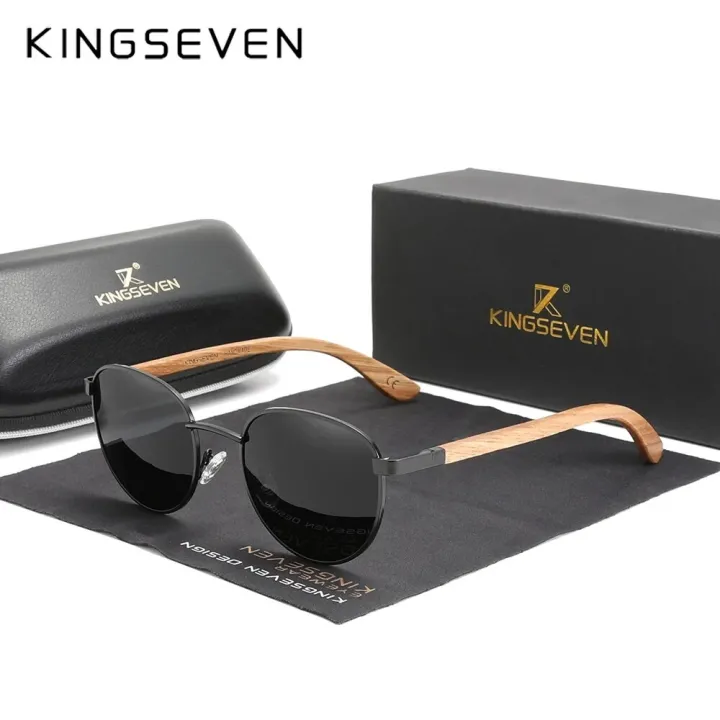 KINGSEVEN%20Round%20New%20Sunglasses%20Wooden%20Polarized%20UV400%20Protect%20Glasses%20HD%20TAC%20Lens%20For%20Men%20Women%20Handmade%20Gift%20Eyewear%20-%20Image%203