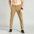 Slim-Fit Chino Gabardine Pants - Khaki.
