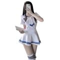 Anime Student Uniform Women Sailor Cosplay Costumes College Blue White Soft Suit with Lovely Panties Role Play Energetic. 