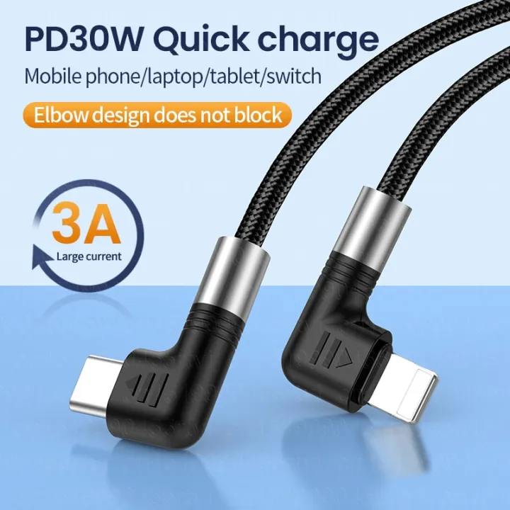 Double%20Elbow%20PD30W%20USB%20C%20Fast%20Charging%20Cable%20for%20iPhone%2014%2013%2012%20Pro%20Max%20Mobile%20Phone%20Origin%20Charger%20Cable%20Type-C%20Data%20Wire%202M%20-%20Image%202