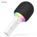 FIFINE Karaoke Microphone Wireless Bluetooth-compatible Handheld Mic with Built-in Speaker,Portable Singing Microphone for Party.