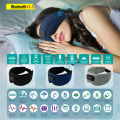 ph Sleep Mask Block Out Light Eye Mask Headphones With White Noise 3D Contoured Night Blindfold For Back Side Sleeper.