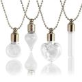 Glass Locket Urn Jewelry Cremation Jewelry Urn Necklace for Ashes Fillable vials Necklaces Blood Vial Necklace.