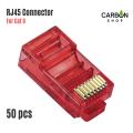 RJ45 Connector for Cat 5 Cat 6 Cat 7 Cable Network Unshielded RJ45 Plug Ethernet Gold Plated Network Connector Perforated Crystal Head Coffee Cat5 Cat6 for CC TV Camera, Network 10 Pcs/25 Pcs/50 Pcs/75 Pcs/100 Pcs/200 Pcs/300 Pcs/400 Pcs/500 Pcs/1000 Pcs.