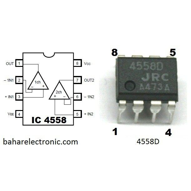 2Pcs-%20Chinese%20DIP%20OPAMP%20Integrated%20Circuit%204558%204558D%20JRC4558%20JRC4558D%20Operational%20Amplifier%20Chip%20IC%20Dual%20Audio%20High%20Gain%208Pin%20DIP%20Electrical%20Circuitry%20&%20Parts%20-%20Image%204