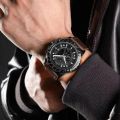 NAVIFORCE NF8055L PU Leather Chronograph Watch For Men’s –Black & Chocolate. 