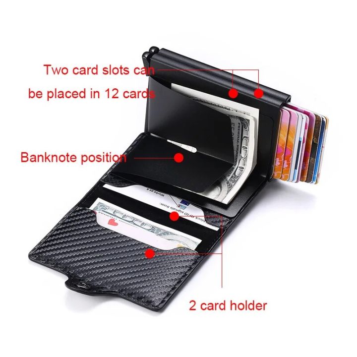Carbon%20Fiber%20Credit%20Card%20Holder%20Mens%20Double%20Anti%20Rfid%20Bank%20Cardholder%20Case%20Wallet%20Metal%20Business%20Bank%20Minimalist%20Wallet%20Gift%20-%20Image%203