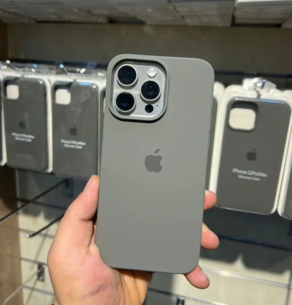 For Apple Iphone 15 / Iphone 15 Plus / Iphone 15 Pro / Iphone 15 Pro Max Luxury Silicone Protect Back Cover Soft Case - Camera (Maroon Black White & Grey Colour)