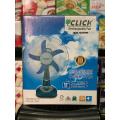 Click Rechargeable Table Fan 12'' Blue.