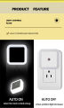 Square Led Smart Light Sensor Night Light Plug-in Wall Lamp Kids Bedroom Bathroom Toilet Stairs Nightlight Lighting. 