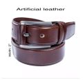 Black Artificial Leather Belt For Men. 