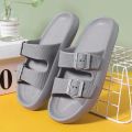 Soft Sole Home Slippers Men Summer Adjustable Buckle Non-Slip Beach Flip Flops Man Comfortable Thick Bottom Platform Sandals. 