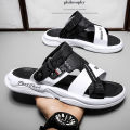 Sandals Men's Summer Outdoor Fashionable Sports Non-Slip Wear-Resistant Soft Bottom Driving Slippers Dual-Use Outdoor Beach Shoes Men. 