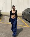 Momoluna Women Madison Baggy Low Waist Parachute Cargo Pants Wide Leg Sweatpants Drawstring Hippie Joggers White Trousers. 