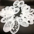 Face Painting Stencils Pro Body Art template Dots Fish Scale Leopard Print Bricks Angel Rainbow Prastice Makeup 9 pcs 14*7.5cm. 