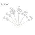 6 Pcs Music Notes Themed Cupcake Topper Paper Cake Inserts Card Wedding Cake Topper Decoration. 