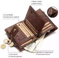 KAVIS  Leather Men Wallets (Money bag)Coin Zipper Mini Male Purses Card Holder Wallet - Wallet - Wallet For Men. 