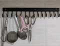 Wall Mounted Kitchen Utensils Storage Rack High Quality 14 hooks. 