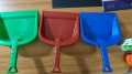 Plastic Shovel For Cleaning Room, Garden etc 3 piece ( Plastic balcha). 