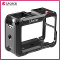 Ulanzi DJI OSMO ACTION 4 3 Metal Cage Full Protective Frame Case Quick Release with Cold Shoe 1/4'' Hole GoPro Foldable Mount. 