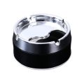 Stainless Steel Ashtray Round Windproof Ashtrays with Rotating Lid for Home Garden Outdoor Indoor ing Accessory.