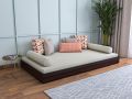 Nice Furniture Solid Acacia Engineered Wood Floor Beds | Space Saving Low Floor/Lying/Rise/Level/Profile Cot Bed for Bedroom | King Size Bed | Queen Size Bed | Double Beds | Single Bed for Bedroom | Dark Brown Finish.