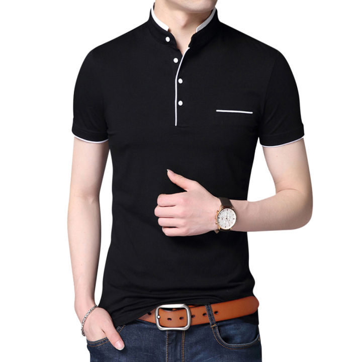 BLACK COLOUR COTTON SHORT SLEEVE CASUAL T-SHART FOR MEN.