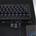 RK98 Tri-mode Royal Kludge Wireless Mechanical Gaming Keyboard with 98keys Gaming RGB Backlit 2.4G Hot Swappable black/white(brown,red,blue).