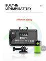 Jmary FM-72RGB Waterproof RGB Video Lights Mini LED Camera Light 3000mAh Rechargable LED Panel Lamp Photo Video Lighting Color Temperature 5000-6000K For Camera Youtube Tik tok (1 Pcs Set). 