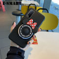Phone Case Vivo Y20S Back Cover Cute Cartoon Camera Stand Holder Silicone Soft Cases for Vivo Y20S Makeup Mirror Phone Cover Case.