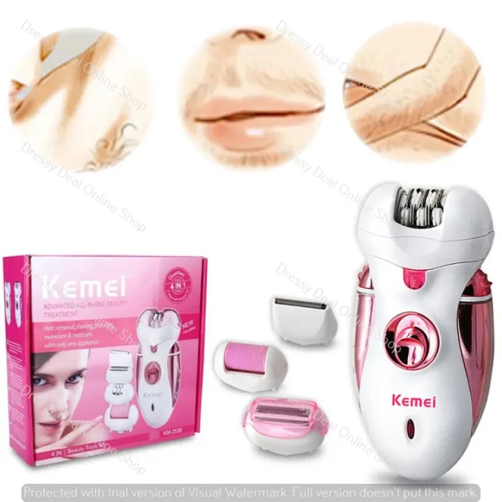 Kemei%20KM-2530%20Epilator,%20Lady%20Shaver,%20&%20FootCare%204%20in%201%20Beauty%20Tools%20treatment%20for%20Women%20-%20Image%204