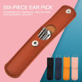6 Pcs Premium Stainless Steel Ear Cleaning kit, Ear Curette Ear Cleaner Tools for Children and Adult Earwax Removal Kit Cleaning Kit with Portable Bag Best Gadgets. 