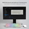 Womier SK75 75% Gamer Mechanical Keyboard Crystal Transparent Hot Swap Gaming Keyboard Tyce-c Wired RGB Backlit for PC Laptop. 