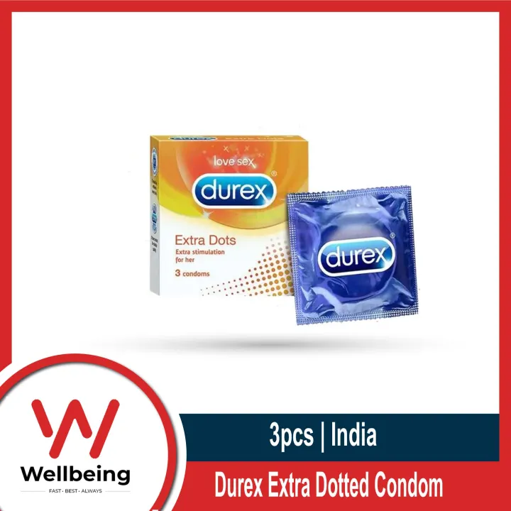Durex Extra Dotted / Sensation Dotted Condoms For Men | 3pcs Pack