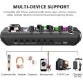 F998 Live Sound Card Audio Mixer Podcast, Voice Changer for Sound Effects Board for Microphone Karaoke. 