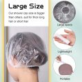 100/200pcs Disposable Shower Cap Elastic Plastic Waterproof Shower Hair Caps for Spa Salon Beauty Hair Hats Bathroom Supplies. 
