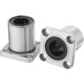 Flange Linear Motion Bushing Ball Bearing 16mmx28mmx37mm ( 2 Pcs).