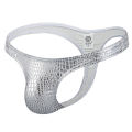 2020 Men Briefs G String U Convex Gay Underwear Snake skin PU Leather Men Underpants pouch Thong tanga Jockstrap.