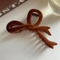 Fashion Simple Velvet Bow Hair Clip Claw Elegant Women Hair Claw Clips Advanced Sense Back Head Shark Clip for Daily Life Party Hair Accessories. 