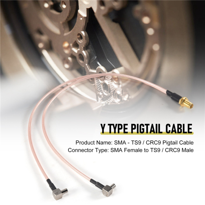 SMA%20Female%20to%20Y%20Type%202%20X%20TS9%20Male%20/%20CRC9%20Male%20Pigtail%20Cable%20Gold%20-%20Image%204