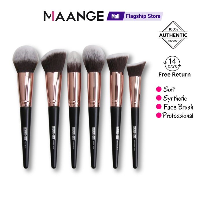 MAANGE 6 Pcs Makeup Brushes Set Foundation Blush Powder Concealer Blending Make Up Brush