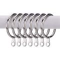 80 Pcs Metal Curtain Ring for Curtains and Poles,Dangling Sliding Eyelet Ring 32 mm Inner Diameter (Silver). 