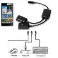 Dual Micro USB OTG Hub Host Adapter Cable for Tablet PC and Smart Phone. 