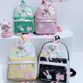 Cute cartoon ite rabbit doll children's bapa bapa, kindergarten bapa, sna bag, doll bag.